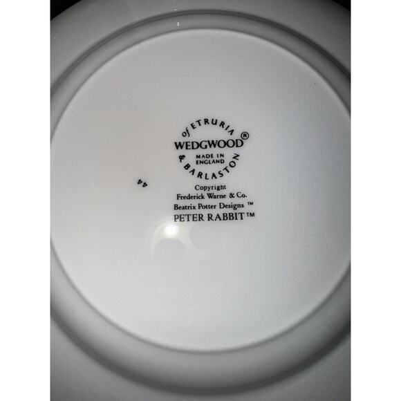 Wedgwood England Beatrix Potter Peter Rabbit Plates Cups Set Lot of 5 Easter - Picture 7 of 16